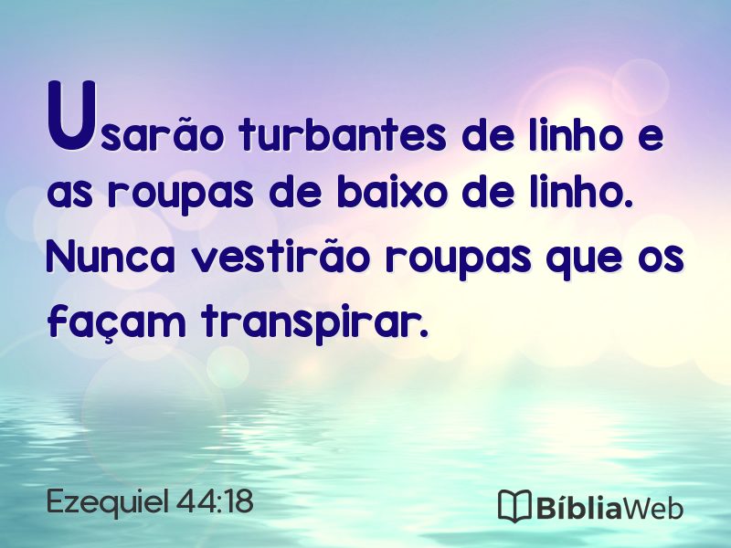 Ezequiel 44:18 em imagem para compartilhar