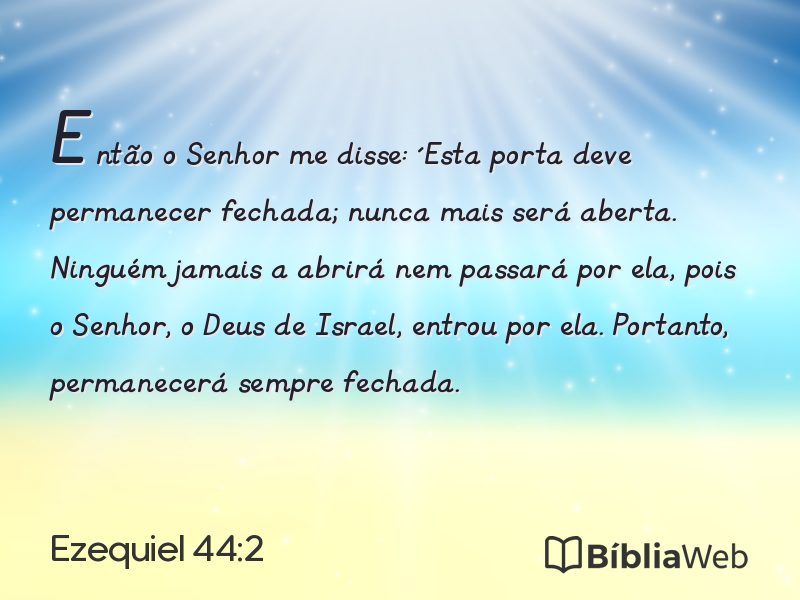 Ezequiel 44:2 em imagem para compartilhar