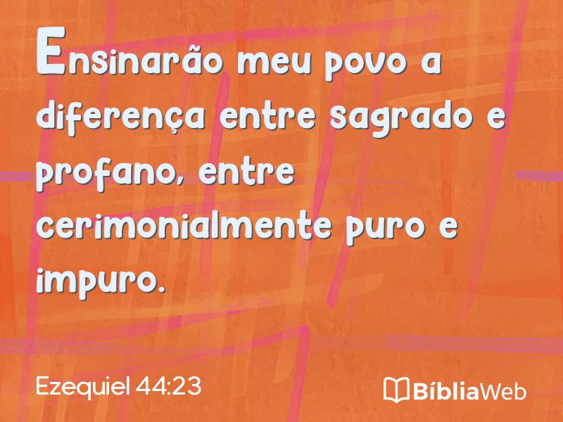 Ezequiel 44:23 em imagem para compartilhar