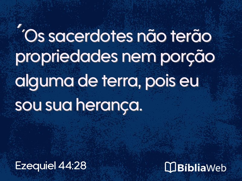 Ezequiel 44:28 em imagem para compartilhar