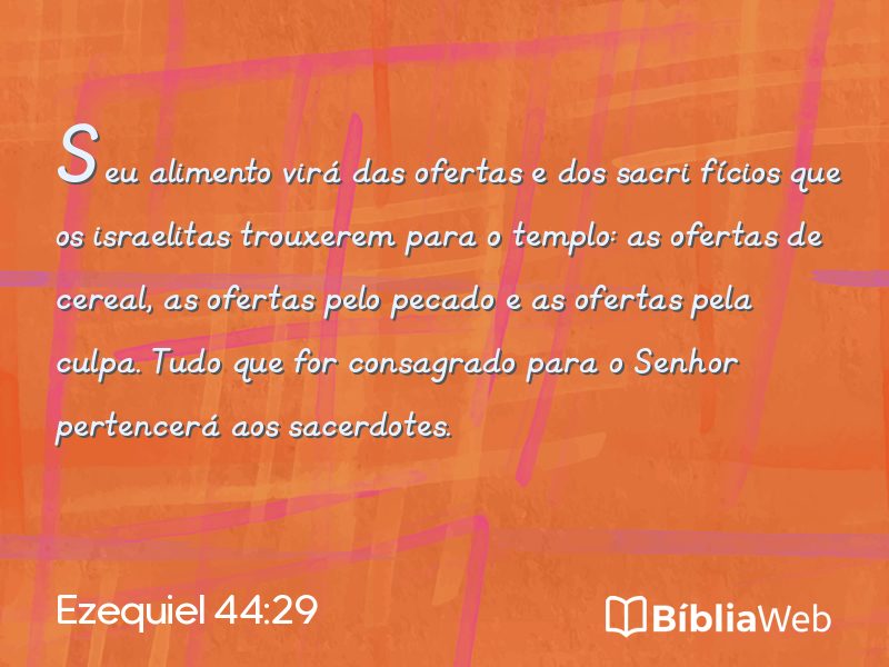 Ezequiel 44:29 em imagem para compartilhar