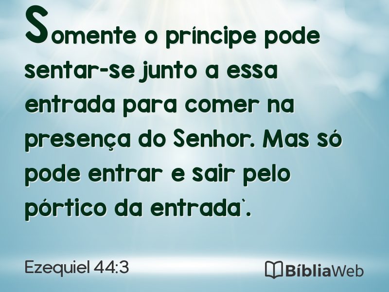 Ezequiel 44:3 em imagem para compartilhar