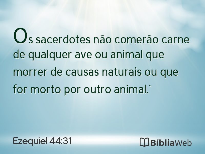 Ezequiel 44:31 em imagem para compartilhar