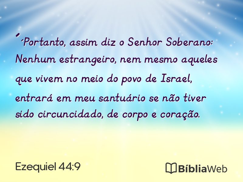 Ezequiel 44:9 em imagem para compartilhar
