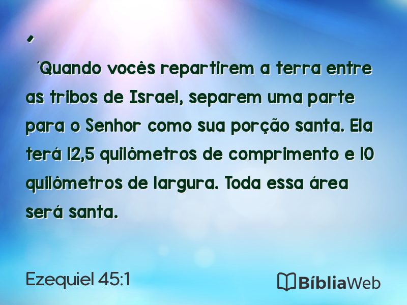 Ezequiel 45:1 em imagem para compartilhar