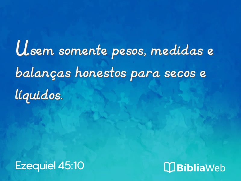 Ezequiel 45:10 em imagem para compartilhar