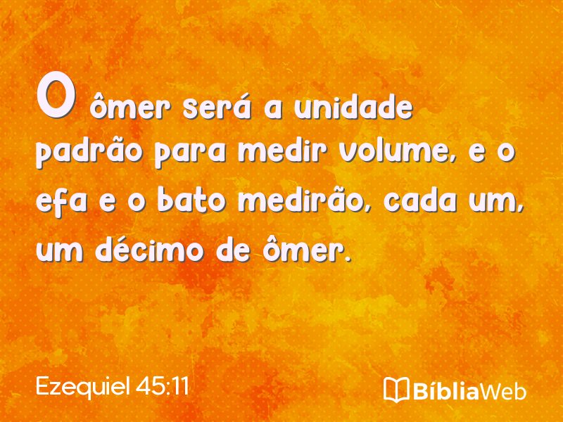 Ezequiel 45:11 em imagem para compartilhar