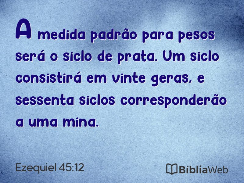 Ezequiel 45:12 em imagem para compartilhar