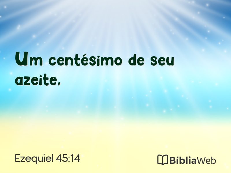 Ezequiel 45:14 em imagem para compartilhar