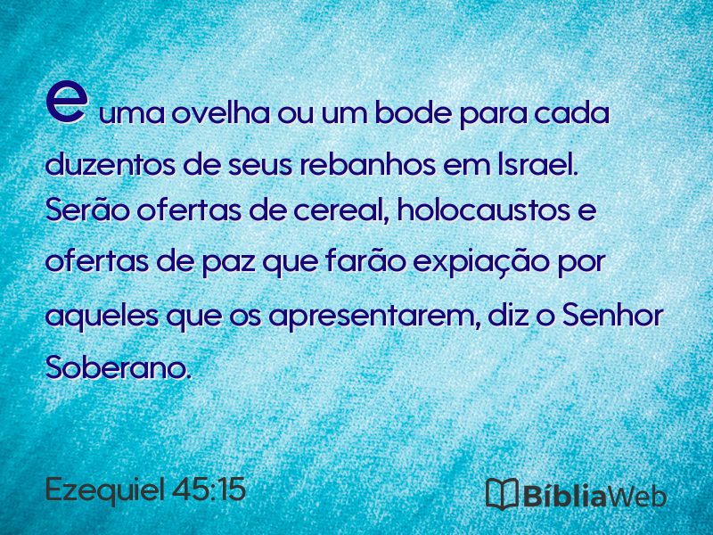 Ezequiel 45:15 em imagem para compartilhar