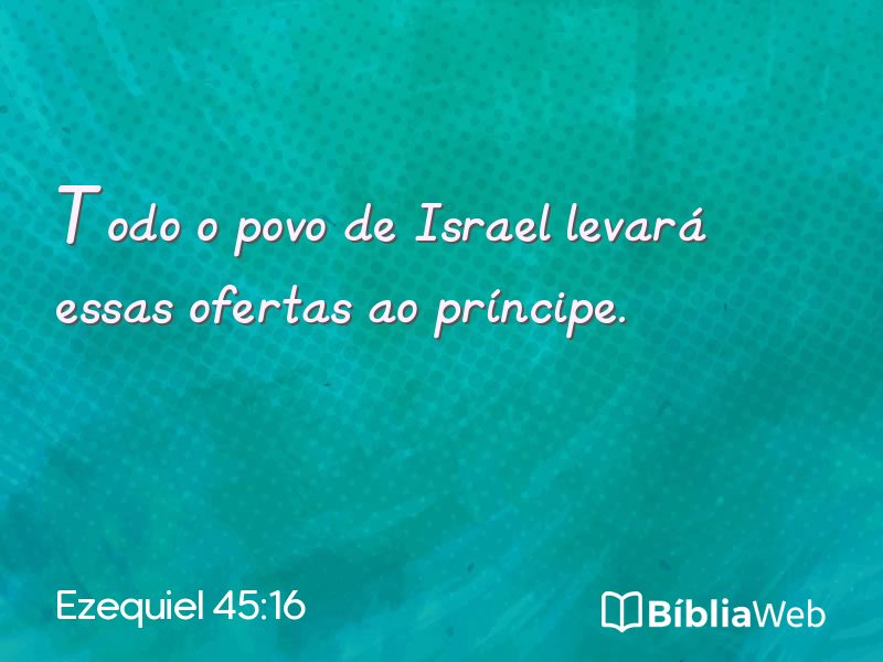 Ezequiel 45:16 em imagem para compartilhar