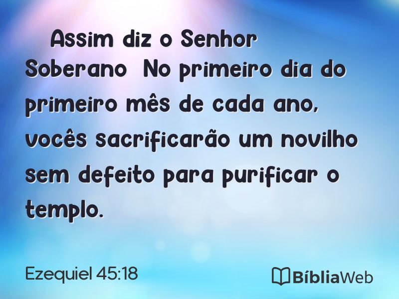 Ezequiel 45:18 em imagem para compartilhar