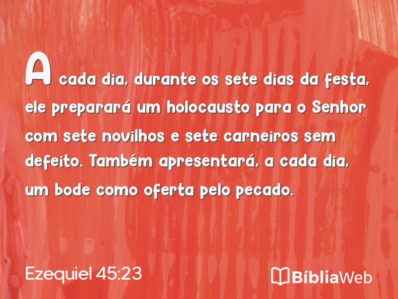 Ezequiel 45:23 em imagem para compartilhar