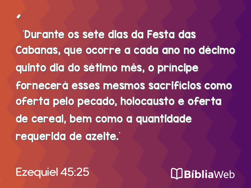 Ezequiel 45:25 em imagem para compartilhar