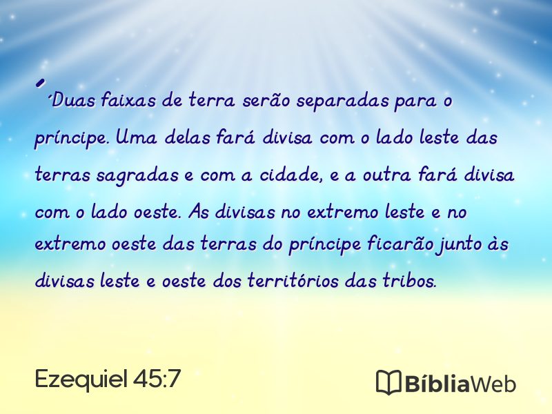 Ezequiel 45:7 em imagem para compartilhar