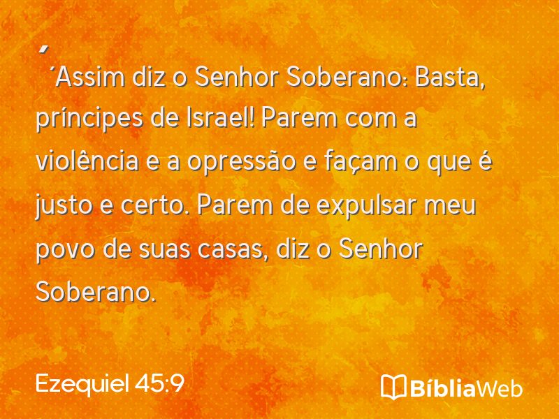 Ezequiel 45:9 em imagem para compartilhar