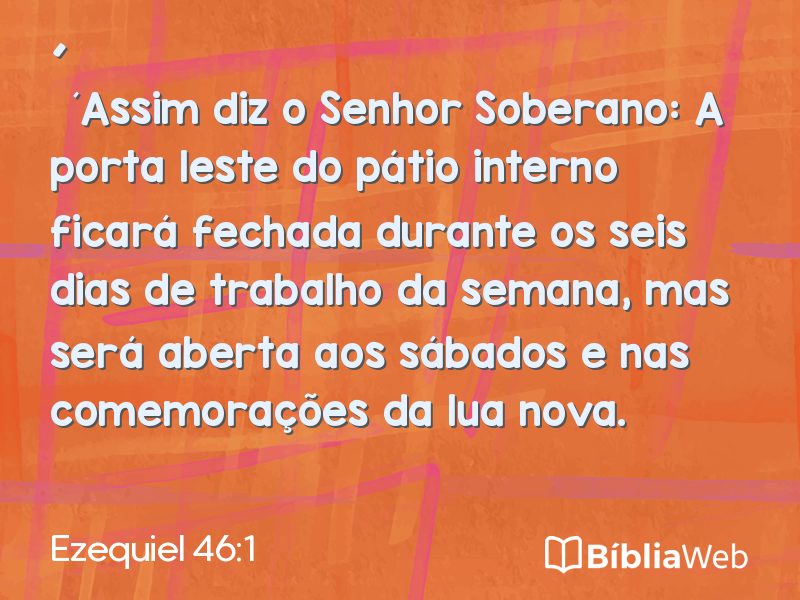 Ezequiel 46:1 em imagem para compartilhar