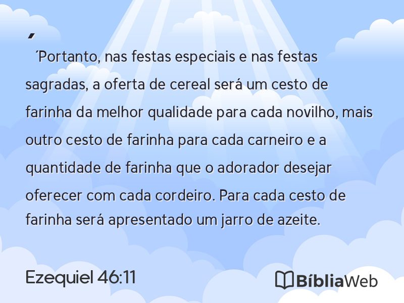 Ezequiel 46:11 em imagem para compartilhar