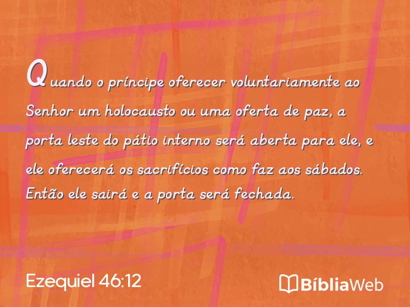 Ezequiel 46:12 em imagem para compartilhar