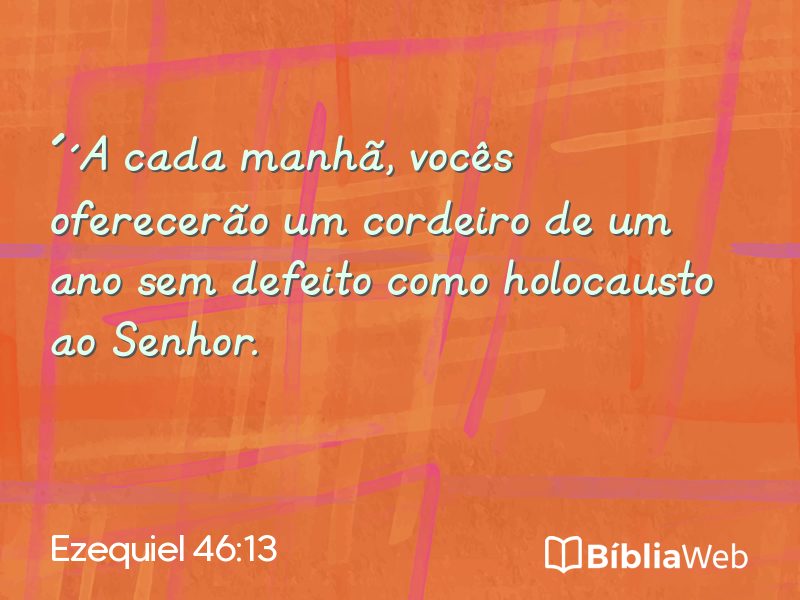 Ezequiel 46:13 em imagem para compartilhar