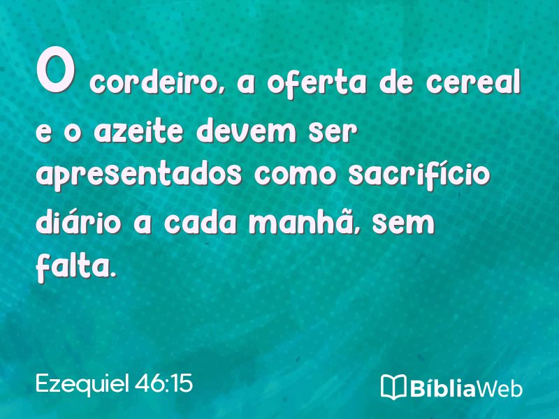 Ezequiel 46:15 em imagem para compartilhar