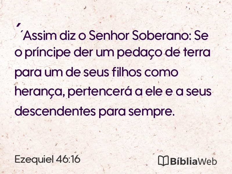 Ezequiel 46:16 em imagem para compartilhar