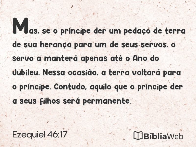 Ezequiel 46:17 em imagem para compartilhar