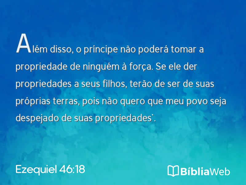Ezequiel 46:18 em imagem para compartilhar
