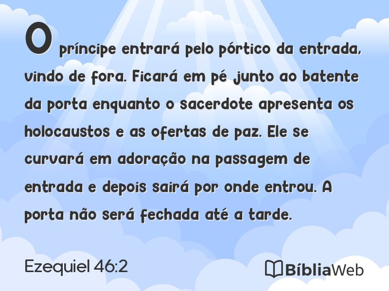 Ezequiel 46:2 em imagem para compartilhar