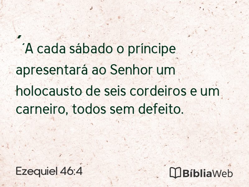 Ezequiel 46:4 em imagem para compartilhar