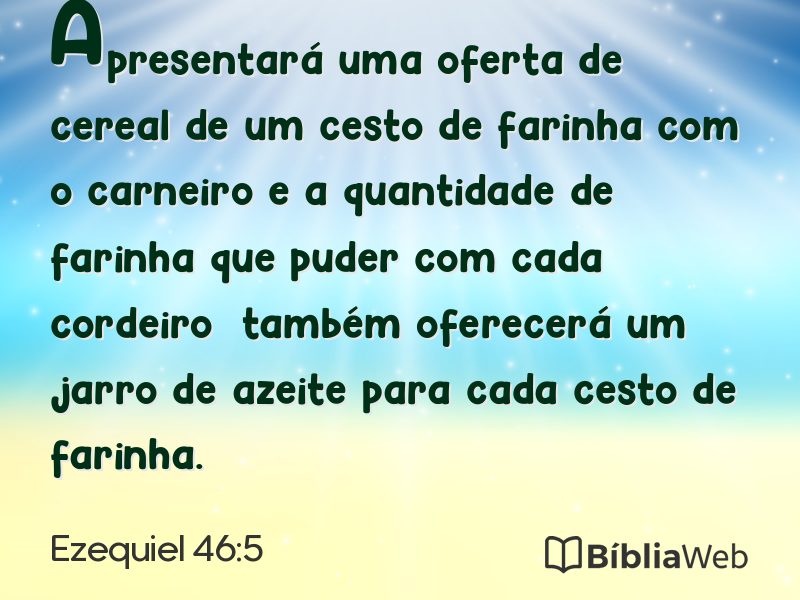 Ezequiel 46:5 em imagem para compartilhar