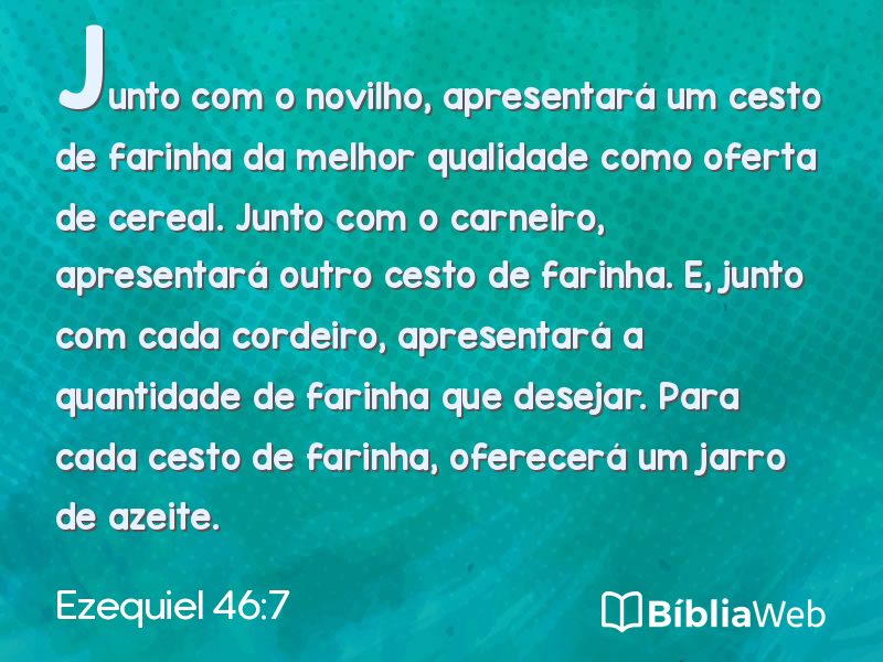 Ezequiel 46:7 em imagem para compartilhar