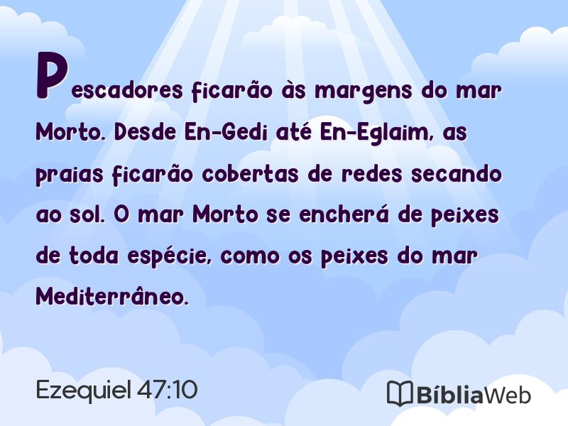 Ezequiel 47:10 em imagem para compartilhar