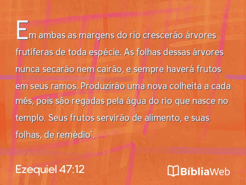 Ezequiel 47:12 em imagem para compartilhar
