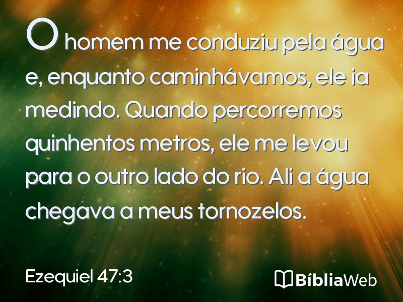 Ezequiel 47:3 em imagem para compartilhar