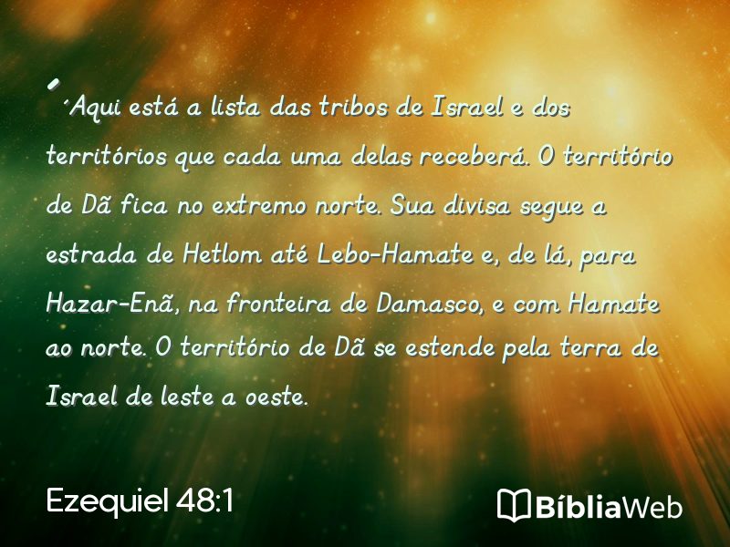 Ezequiel 48:1 em imagem para compartilhar