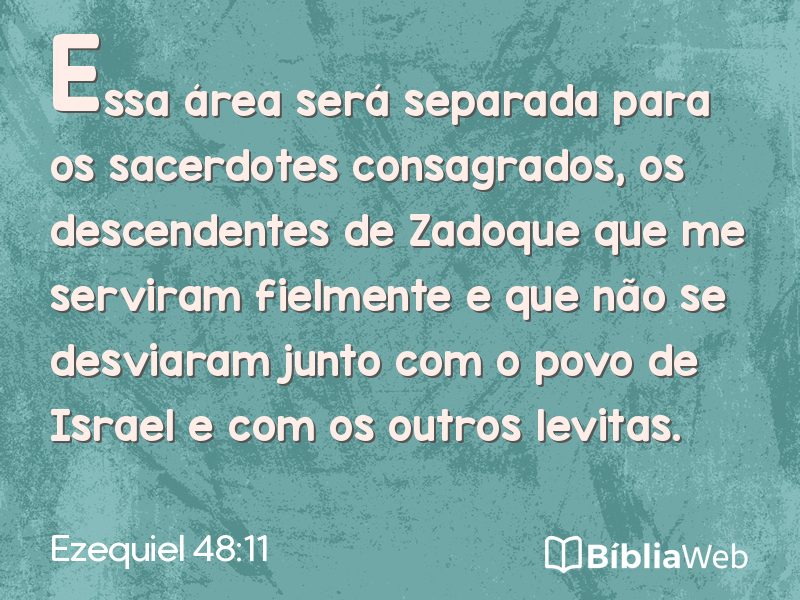 Ezequiel 48:11 em imagem para compartilhar