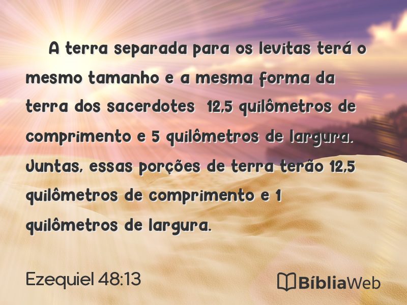 Ezequiel 48:13 em imagem para compartilhar