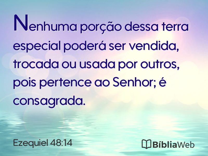Ezequiel 48:14 em imagem para compartilhar