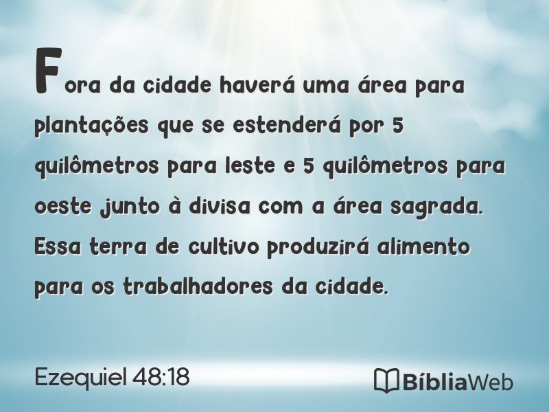Ezequiel 48:18 em imagem para compartilhar