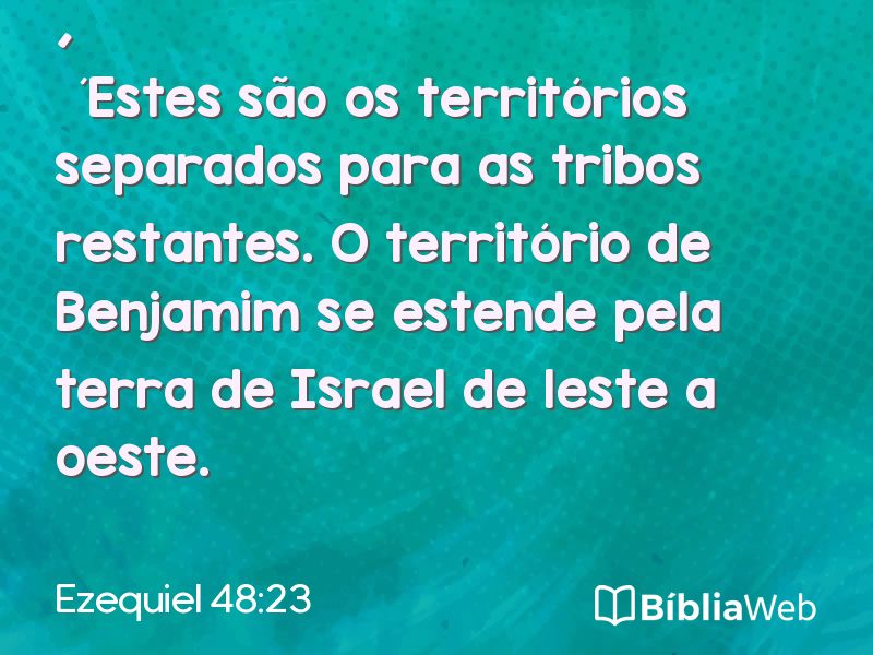 Ezequiel 48:23 em imagem para compartilhar