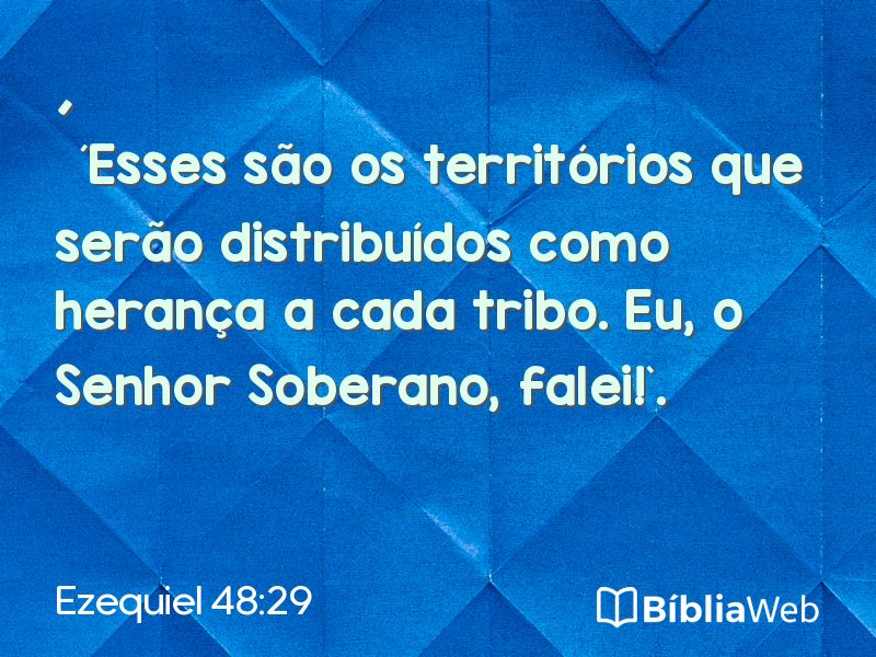 Ezequiel 48:29 em imagem para compartilhar