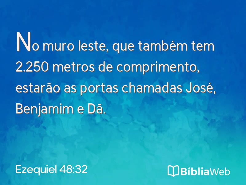 Ezequiel 48:32 em imagem para compartilhar