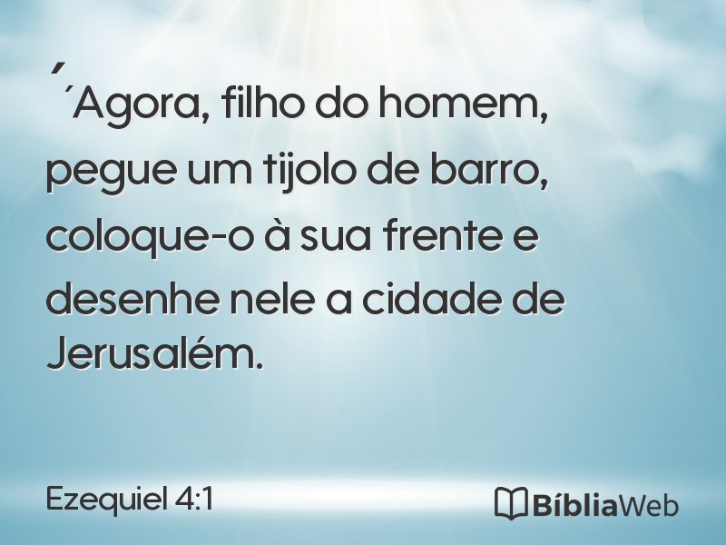 Ezequiel 4:1 em imagem para compartilhar