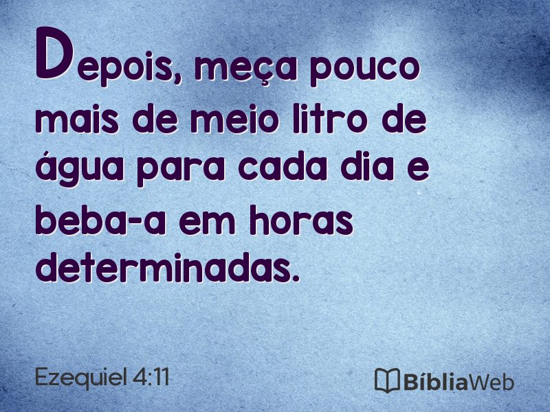 Ezequiel 4:11 em imagem para compartilhar