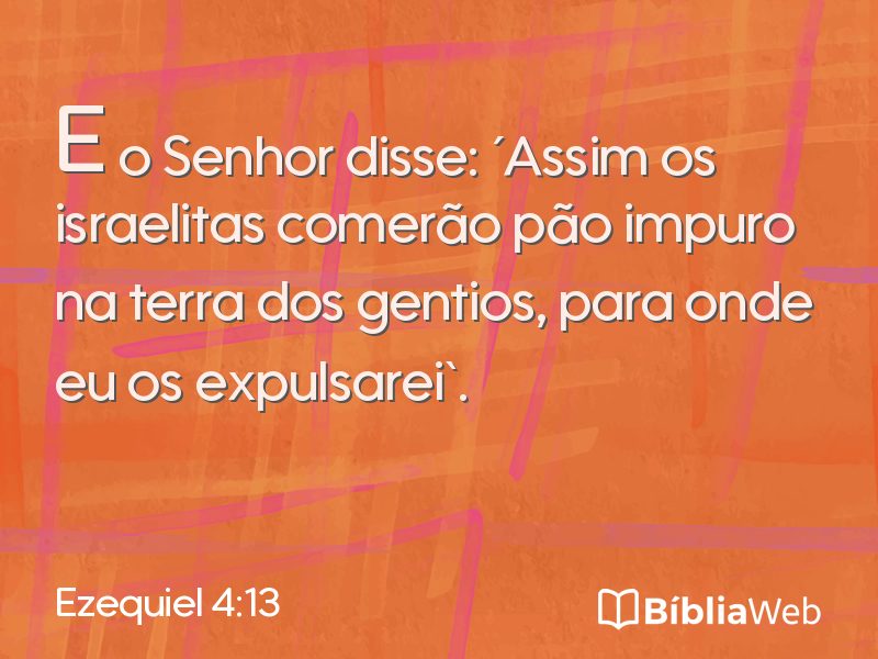 Ezequiel 4:13 em imagem para compartilhar