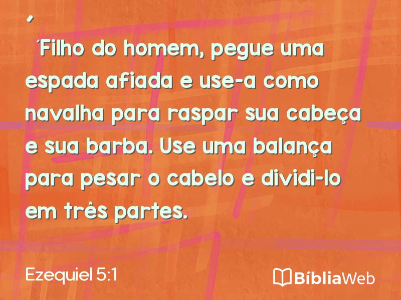 Ezequiel 5:1 em imagem para compartilhar