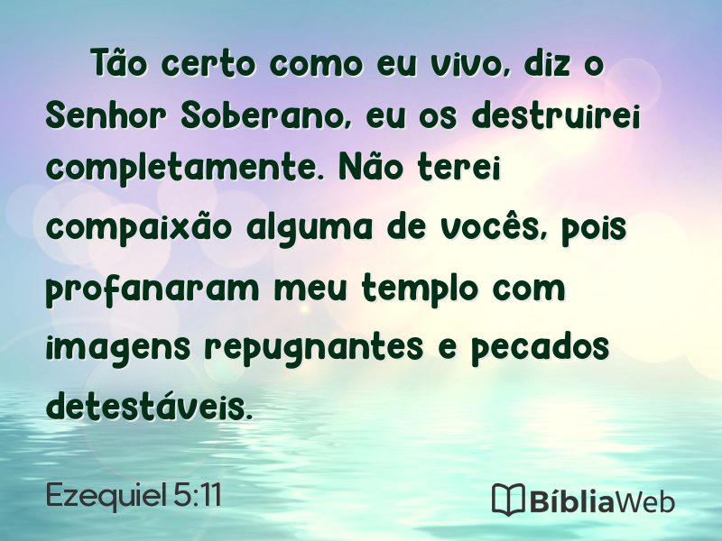 Ezequiel 5:11 em imagem para compartilhar