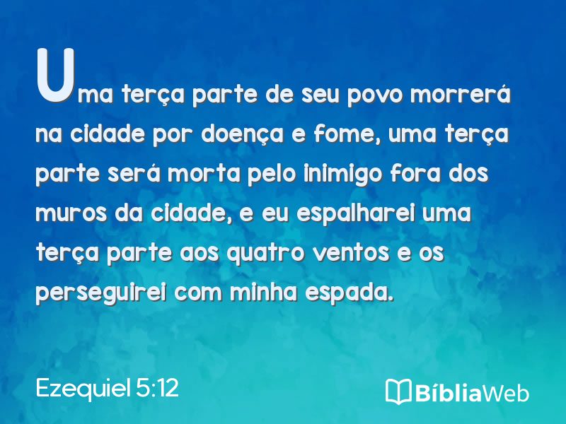 Ezequiel 5:12 em imagem para compartilhar