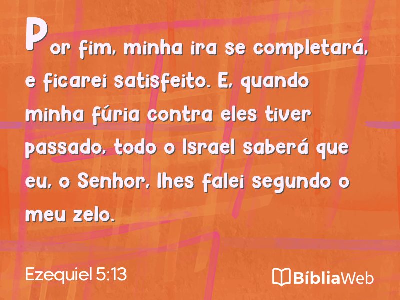 Ezequiel 5:13 em imagem para compartilhar